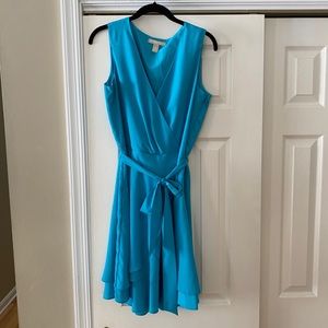 Banana Republic Aqua blue faux wrap dress Size 10